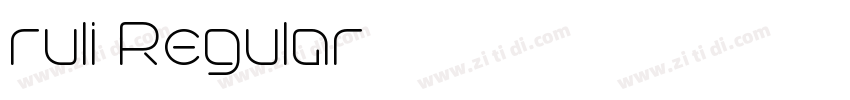 ruli Regular字体转换